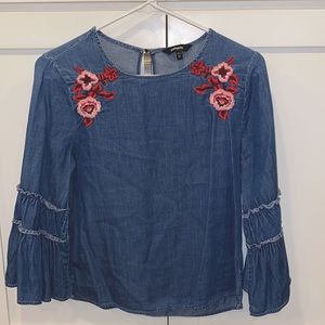 Express Jean Bell Sleeve Top